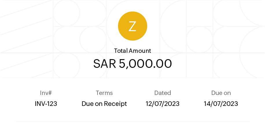 الفواتير الاحترافية على Zoho Books